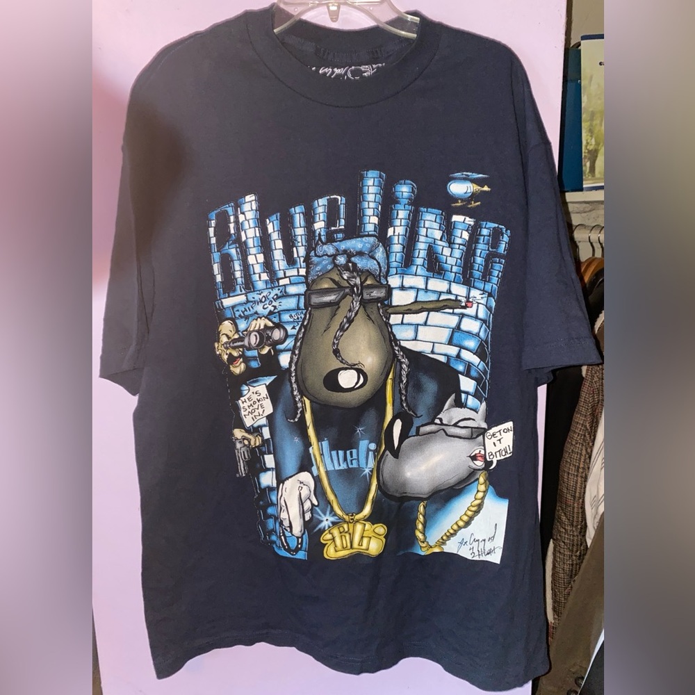 Blue Line Joe Cool With Crystals Used 
Size xL snoop dogg dogg pound